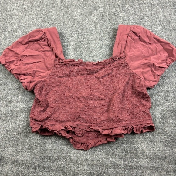 TORRID Women’s Mauve Bloused Sleeve Cropped Shirt size: 2 - 2X - Picture 2 of 7